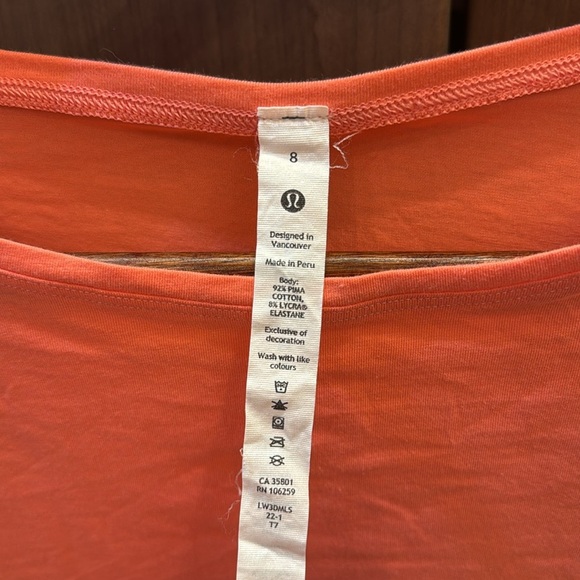 Lululemon peach women’s T-shirt size 8 - Picture 4 of 6